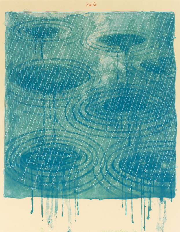 大卫霍克尼彩色版画1973Rain(lithograph)
