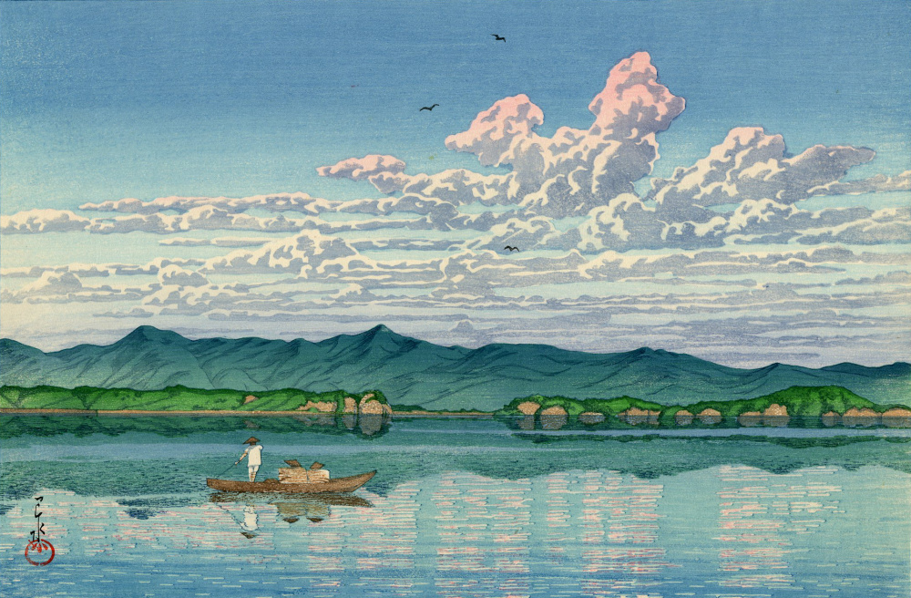 川濑巴水1931東海道風景選集浜名湖大橙漫设119
