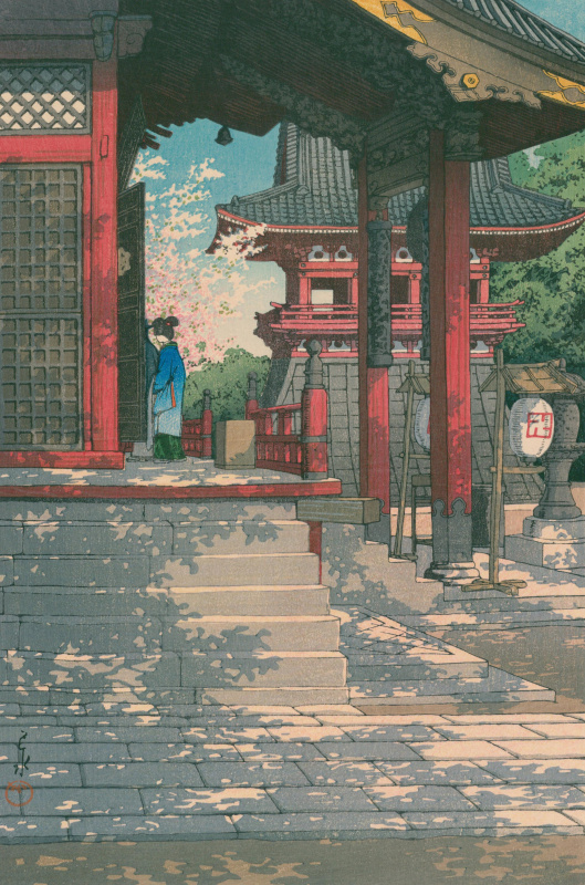 川濑巴水1931目黒不動堂大橙漫设122
