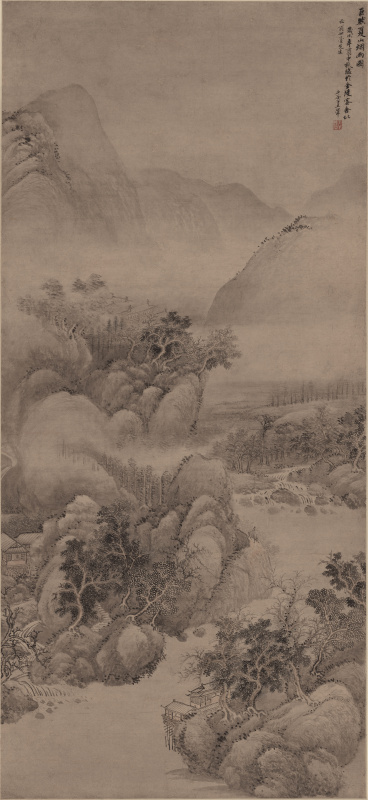 清-王翚 夏山烟雨图 纸本 62.9x136.5百度网盘高清大图下载