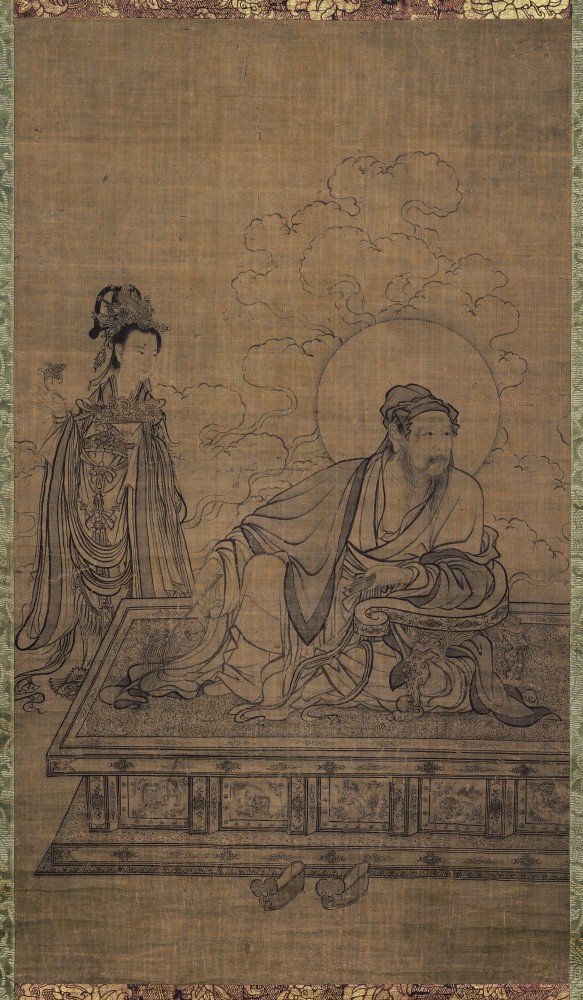 宋 李公麟 维摩居士像绢本95x56京都国立博物馆高清大图下载