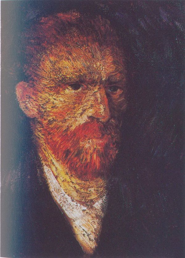 自画像 1887年夏 巴黎 布面油画 40X30cm