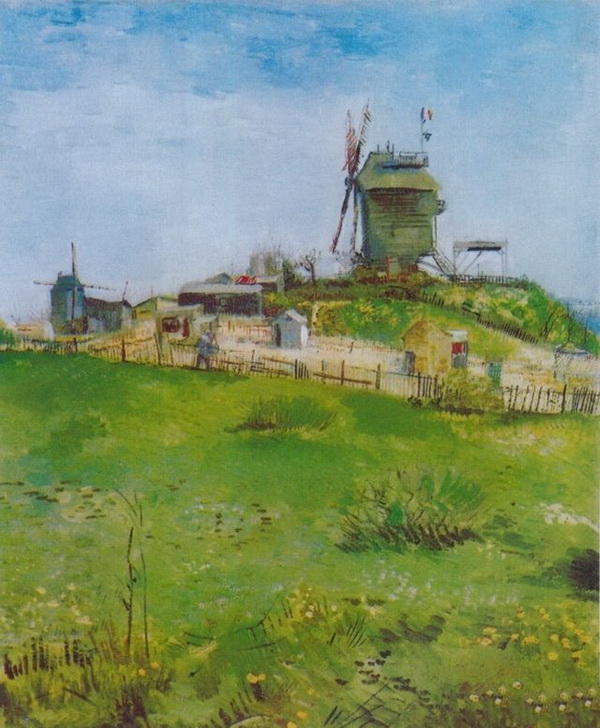 风车磨坊-梵高油画作品