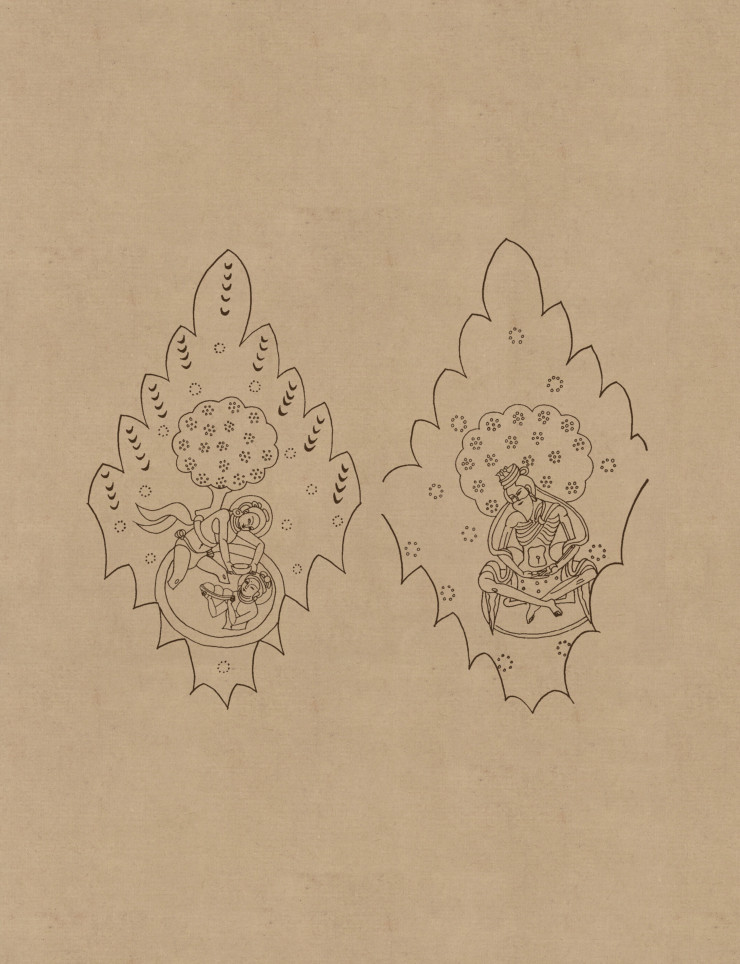 莫高窟 敦煌 壁画 线描人物稿(21) 高清大图下载