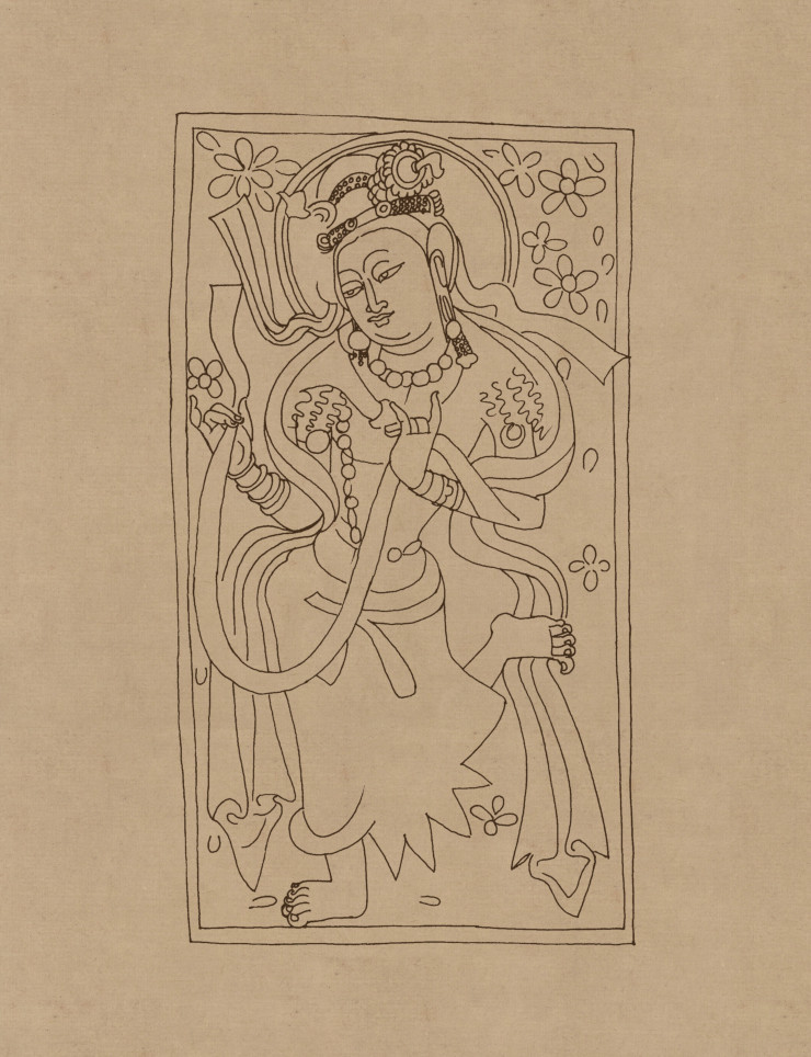 石窟 克孜尔壁画线描稿 (4) 高清大图下载
