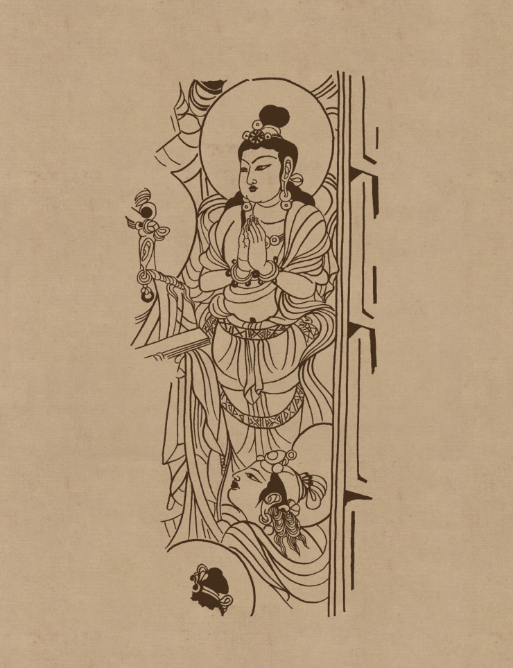 石窟 克孜尔壁画线描稿 (14) 高清大图下载