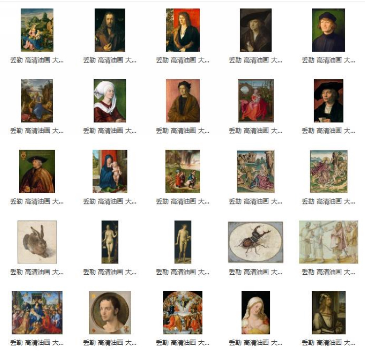 丢勒243幅超高清油画百度网盘下载