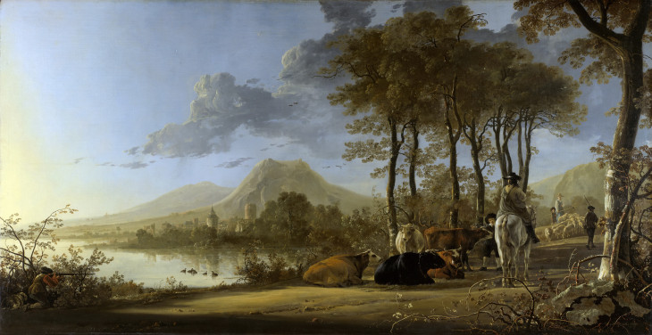 阿尔伯特·库普油画《河流风景》下载-037