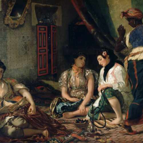 德拉克洛瓦油画《阿尔及尔的女人...