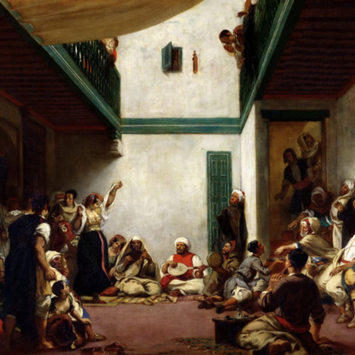 德拉克洛瓦油画《摩洛哥犹太人的婚礼》高清大图-041