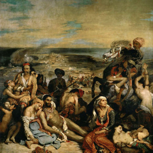 德拉克洛瓦油画《巧斯岛的屠杀》高清大图-010