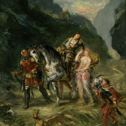 《安吉丽卡和受伤的梅多罗》德拉克洛瓦油画高清大图49