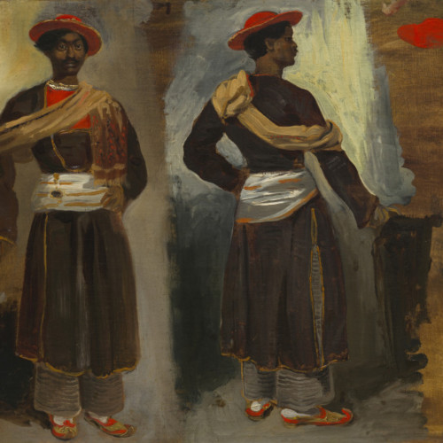 《加尔各答印第安人的两种观点》德拉克洛瓦油画高清大图41