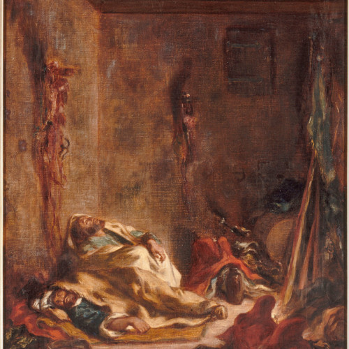 《墙角睡觉的男人》德拉克洛瓦油画高清大图54