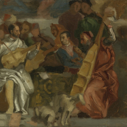 《弹奏乐器的人》德拉克洛瓦油画高清大图59