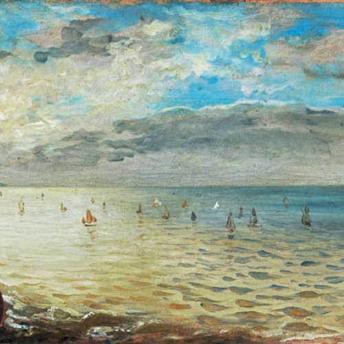 《第厄普的海景》德拉克洛瓦油画高清大图-061