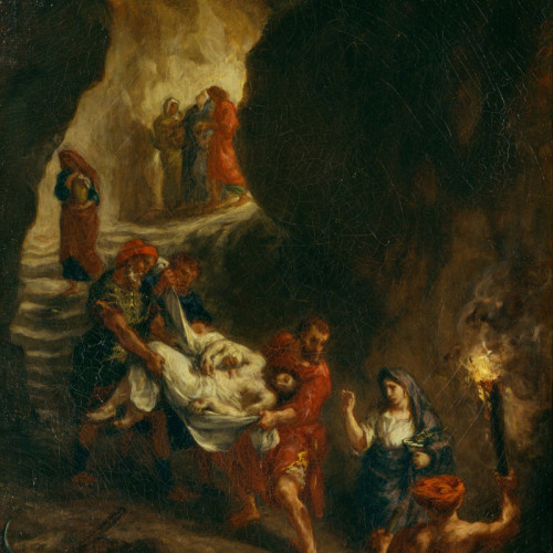 《基督被抬下坟墓》德拉克洛瓦油画高清大图-064