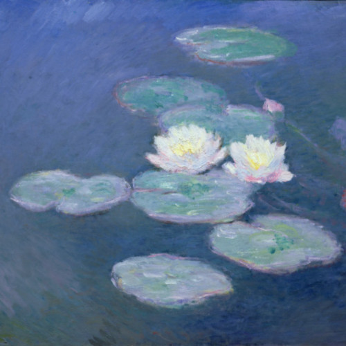 睡莲 晚景-16-莫奈-Water Lilies, Evening Effect, 1897-99