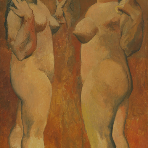 立着的两个女人 毕加索高清油画下载Picasso(12)