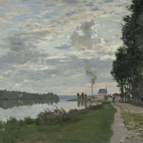 阿金泰尔的长廊-67-莫奈-The Promenade at Argenteuil 02, 1872