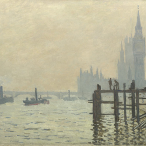 威斯敏斯特的泰晤士河-64-莫奈-The Thames at Westminster, 1871
