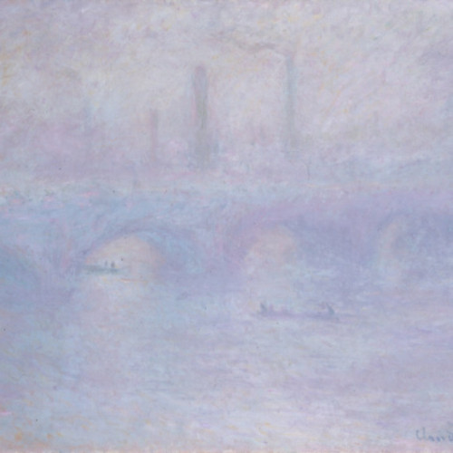 大雾中的滑铁卢桥-95-莫奈高清油画大图下载 (1903)