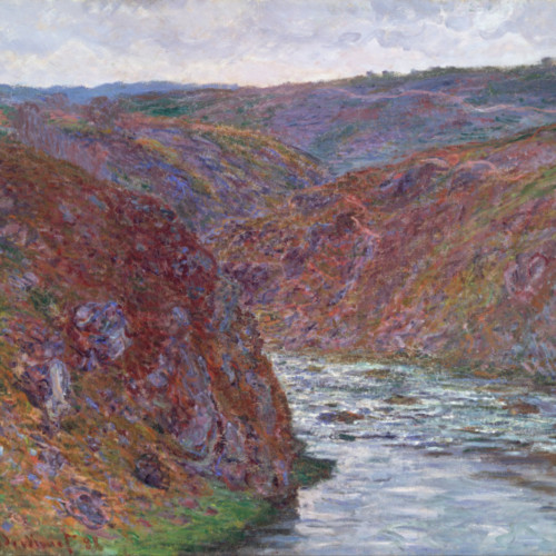 克勒兹峡谷-103-莫奈-Valley of the Creuse (Gray Day) 1889