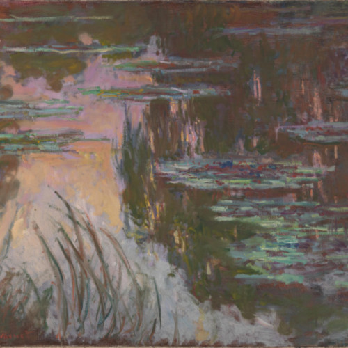 睡莲，落日-98-莫奈-Water-Lilies, Setting Sun