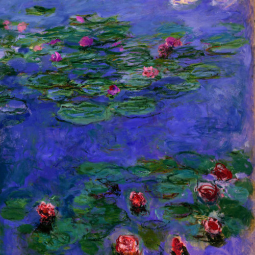 红色的睡莲-133-莫奈-Red Water-Lilies (1908)