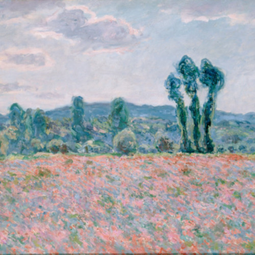 吉维尼的罂粟田-146-莫奈-Poppy Field in Giverny 03, 1890 v2