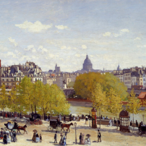 卢浮宫码头-122-莫奈-Quai du Louvre (1867)