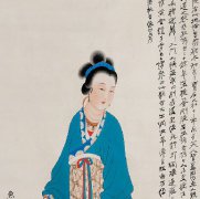 鱼篮大士像-张大千国画欣赏 117.5×58