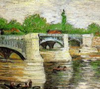 塞纳河上的大杰特桥-梵高高清油画下载