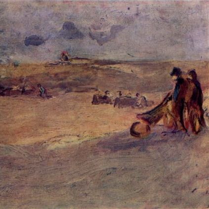 沙丘的轮廓-梵高油画作品