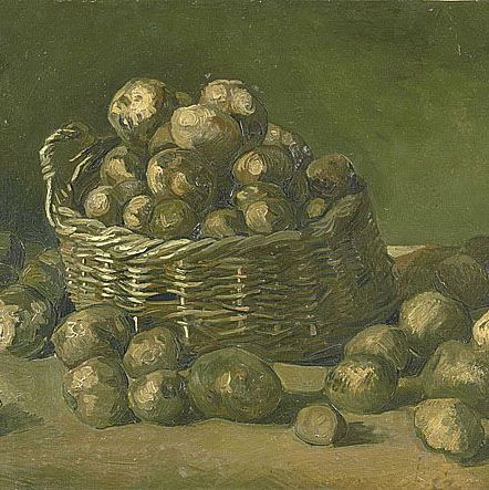 篮子里的马铃薯-梵高油画作品