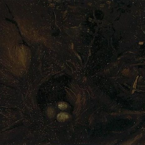 两只鸟巢-梵高油画作品
