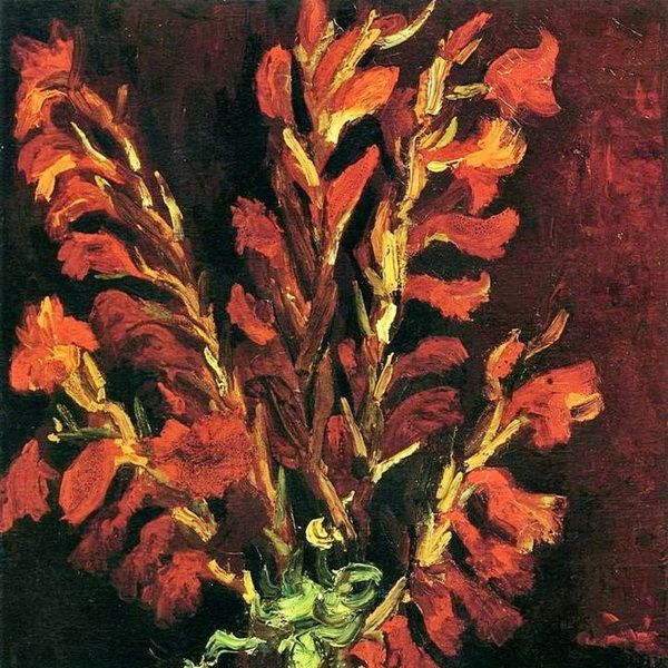 红色的菖兰-梵高油画作品