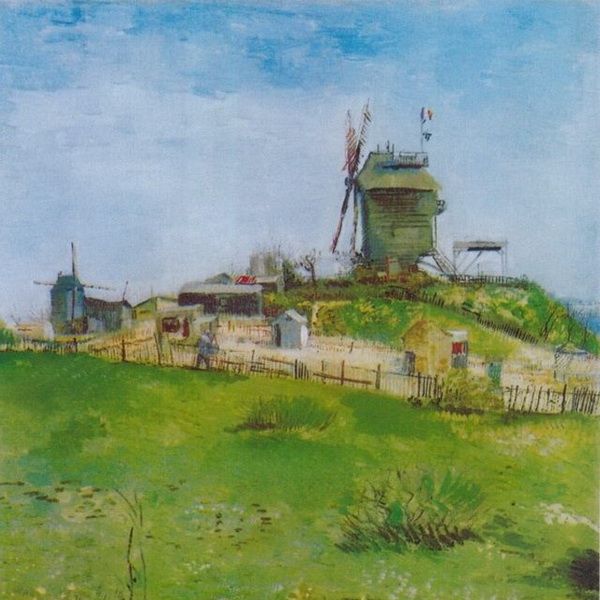 风车磨坊-梵高油画作品