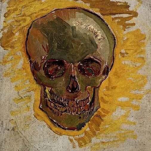 头骨 1887冬-1888年 巴黎 布面油画