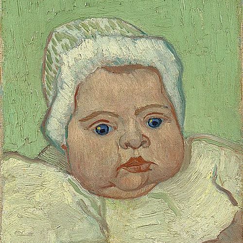 鲁林婴儿画像 -梵高油画作品