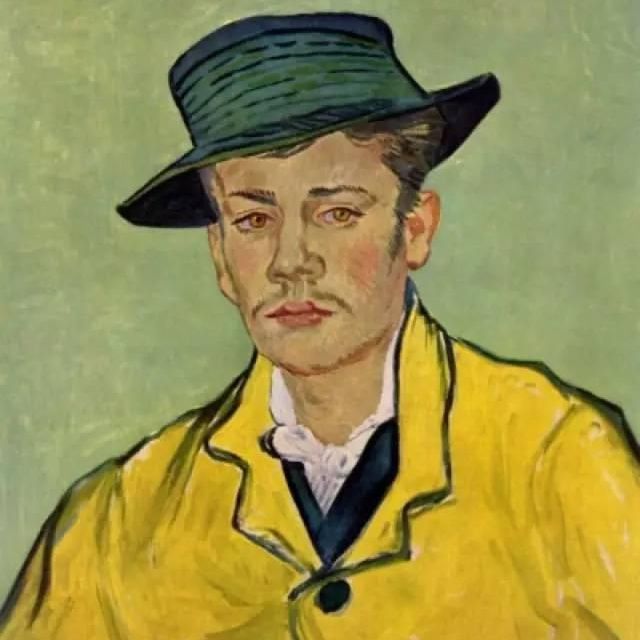 阿曼德·鲁林的肖像-梵高油画作...