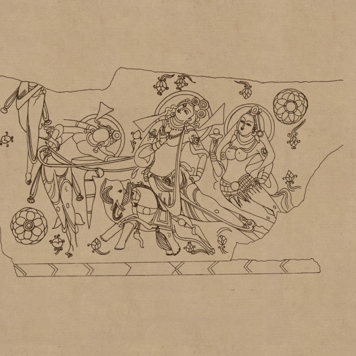 莫高窟 敦煌 壁画 线描人物稿(29) 高清大图下载