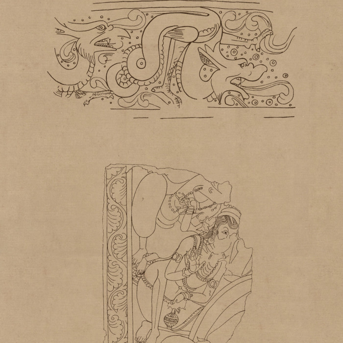 莫高窟 敦煌 壁画 线描人物稿(40)  高清大图下载