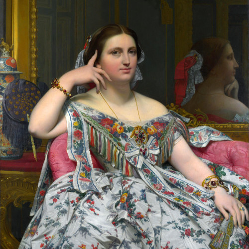 《莫第西埃夫人》安格尔油画 高清大图11