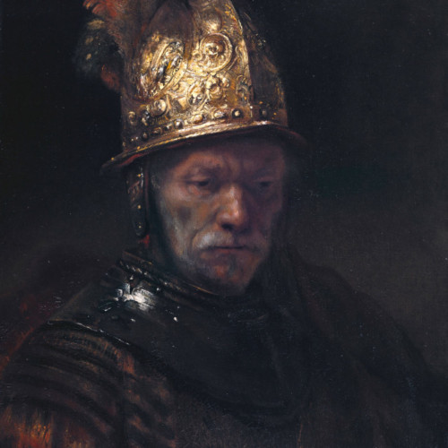 伦勃朗油画《戴金盔的男子》高清大图-021