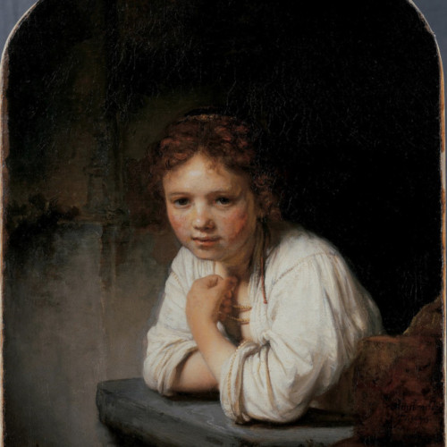 伦勃朗油画《窗边的女孩》高清大图-165