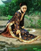 油画里的中国古典女性，美极了！