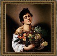卡拉瓦乔油画《男孩与水果篮》我...