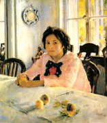 ＂农民的谢洛夫＂-俄国杰出肖像画家谢洛夫名画《少女和桃子》赏析