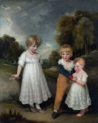 上流社会肖像画家约翰·霍普纳名画《萨克维尔儿童》赏析